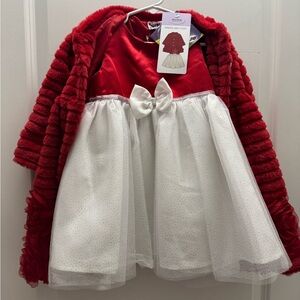 Blueberi Boulevard Red and White Kids Costume Dress